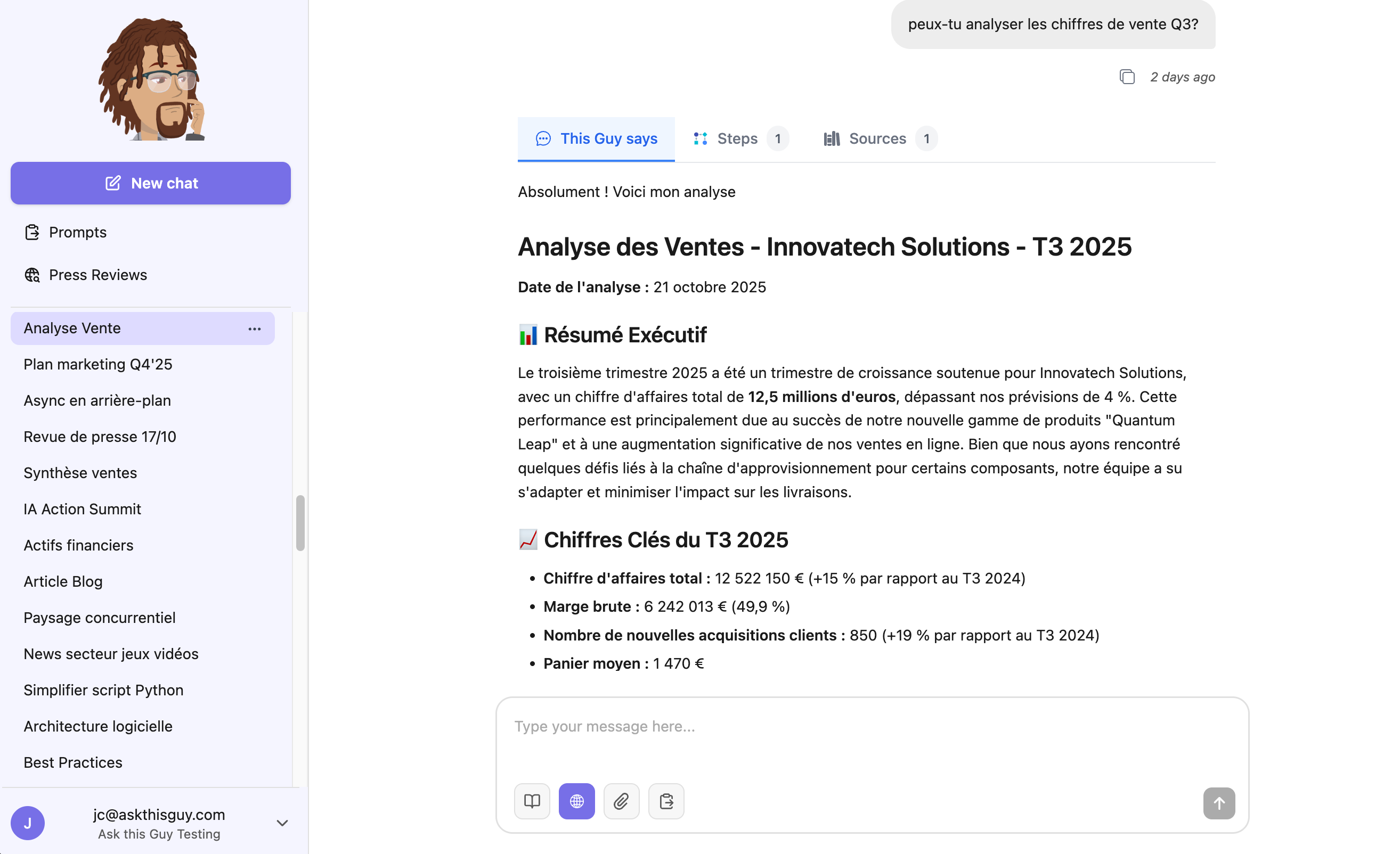 Ask This Guy Chat Interface - Conversational AI Assistant
