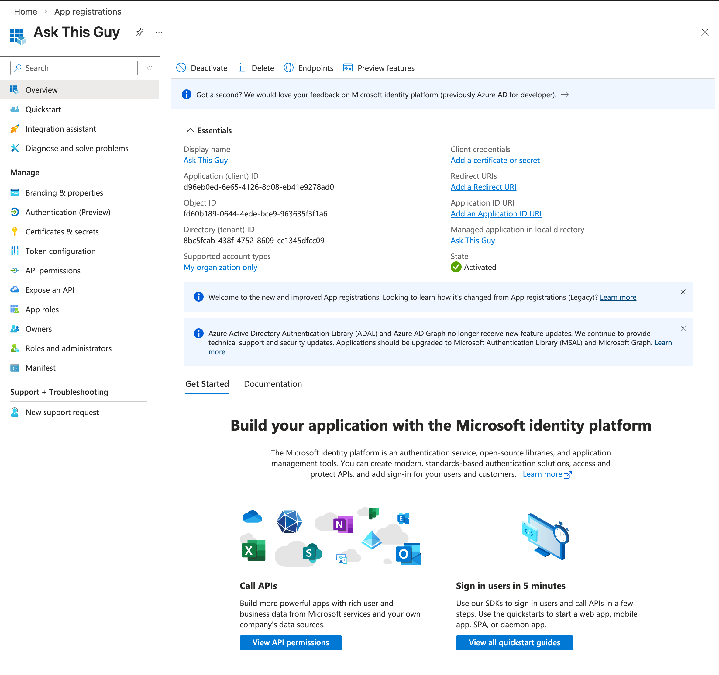 App registration overview