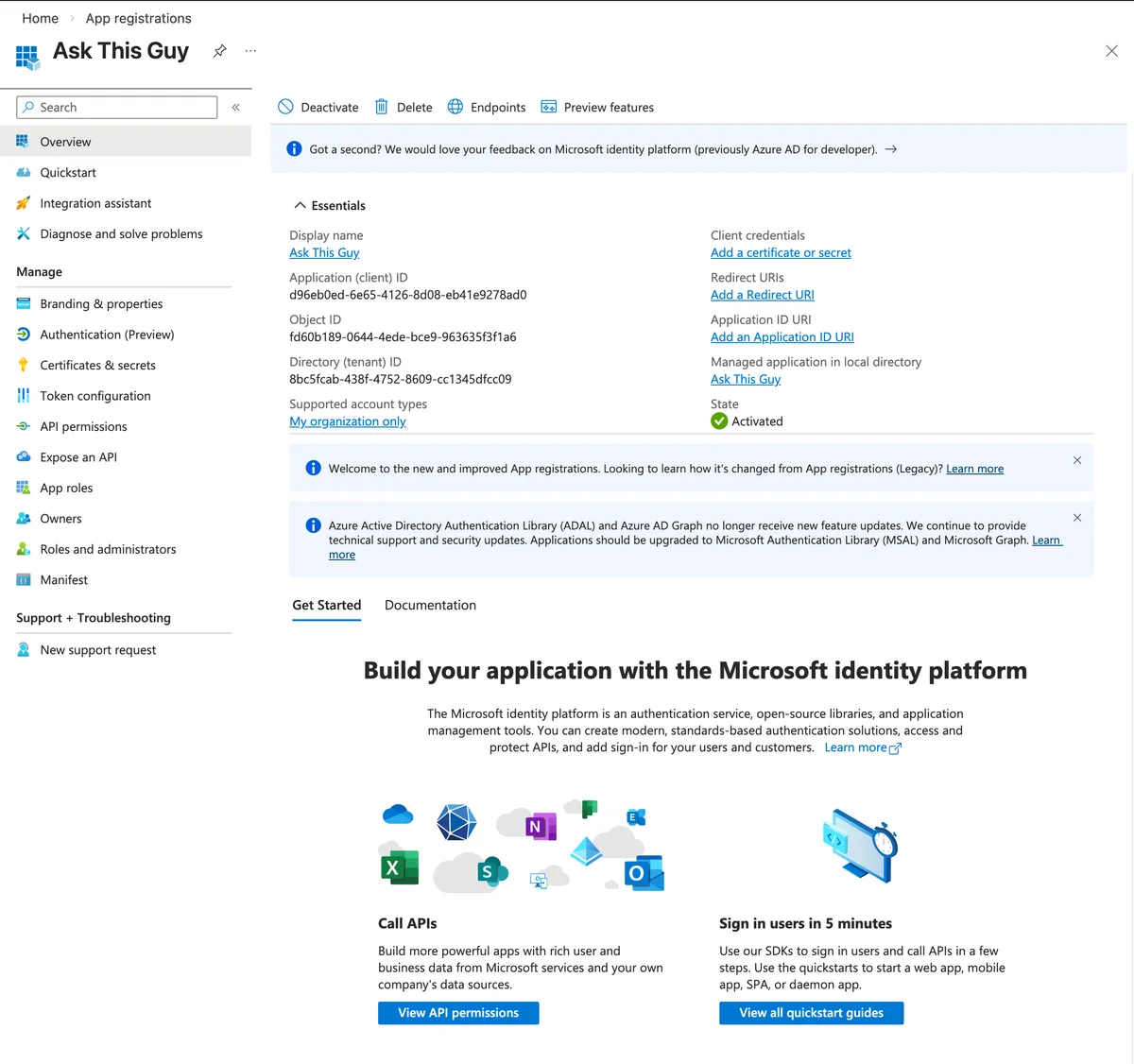 App registration overview