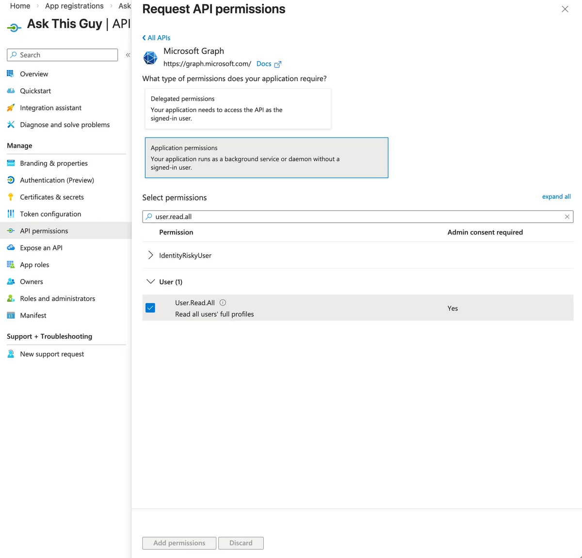 Add permissions